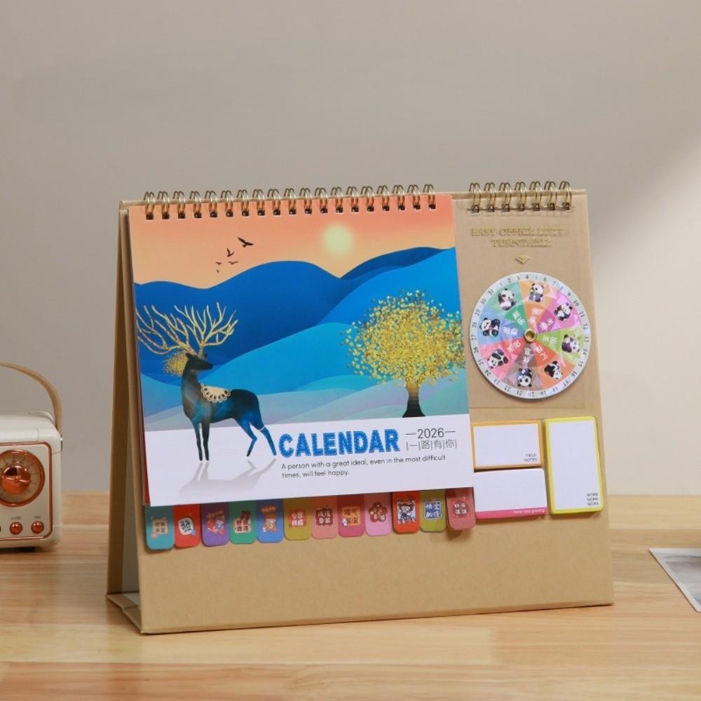 Chinese New Year Style 2026 Desk Calendar Month Date Display Monthly Planner Office Use