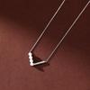Elegant V-Shaped Pearl Necklace: Women's 925 Sterling Silver with 18K Gold Plating, Light Luxury Design, Versatile Clavicle Chain