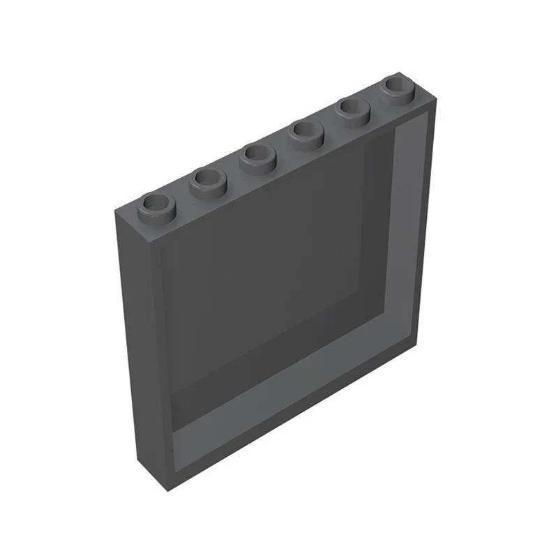 20pcs MOC Bricks 1x6x5 Window Glass Wall Element Compatible Building Blocks 59349 Houses Panel Assembles Accessories