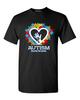 Autism Awareness Heart Hand Puzzle Tshirt Autism Mom Dad Wear Blue Shirts
