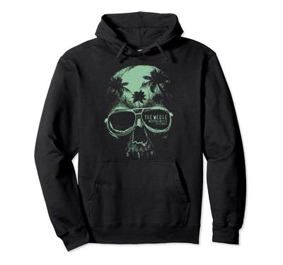 Wedges Newport Beach Skull Sommer Kalifornien Surfen Hoodie