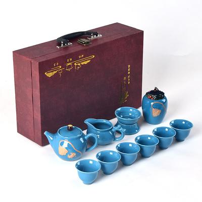 Hochwertige Relief-Tasse Keramik Fu Tee-Set Haushalt Kung Fu Porzellan Lotus Büro Empfang