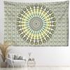 Chartreuse Mandala Tapestry Wall Hanging Abstract Art Bohemian Bedroom Aesthetics Room Decor Background Cloth