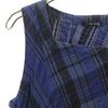 Y's for living Check Pattern No sleeve one piece Navy Youji Yamamoto Women Used