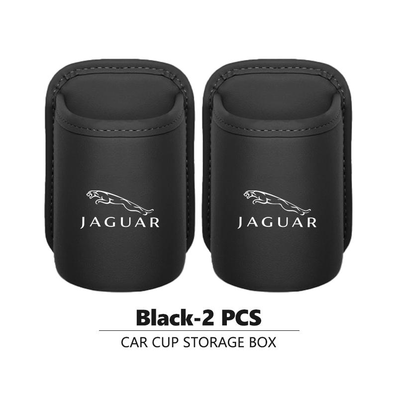 Leather Car Water Cup Holder Mobile Phone Holder Door Armrest Beverage Holder Bag Chair Back Multifunctional Box For Jaguar XF PP21