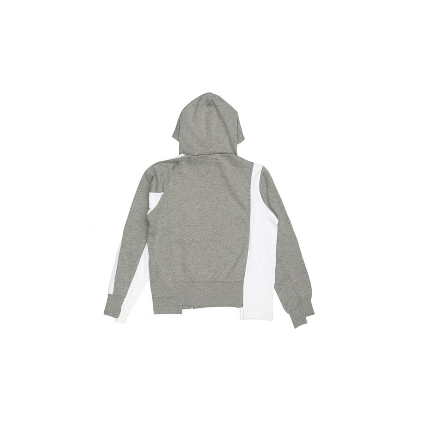 Nike x Sacai Double-Zip Hoodie Dark Grey Heather/White Men Outerwear CD6303-063
