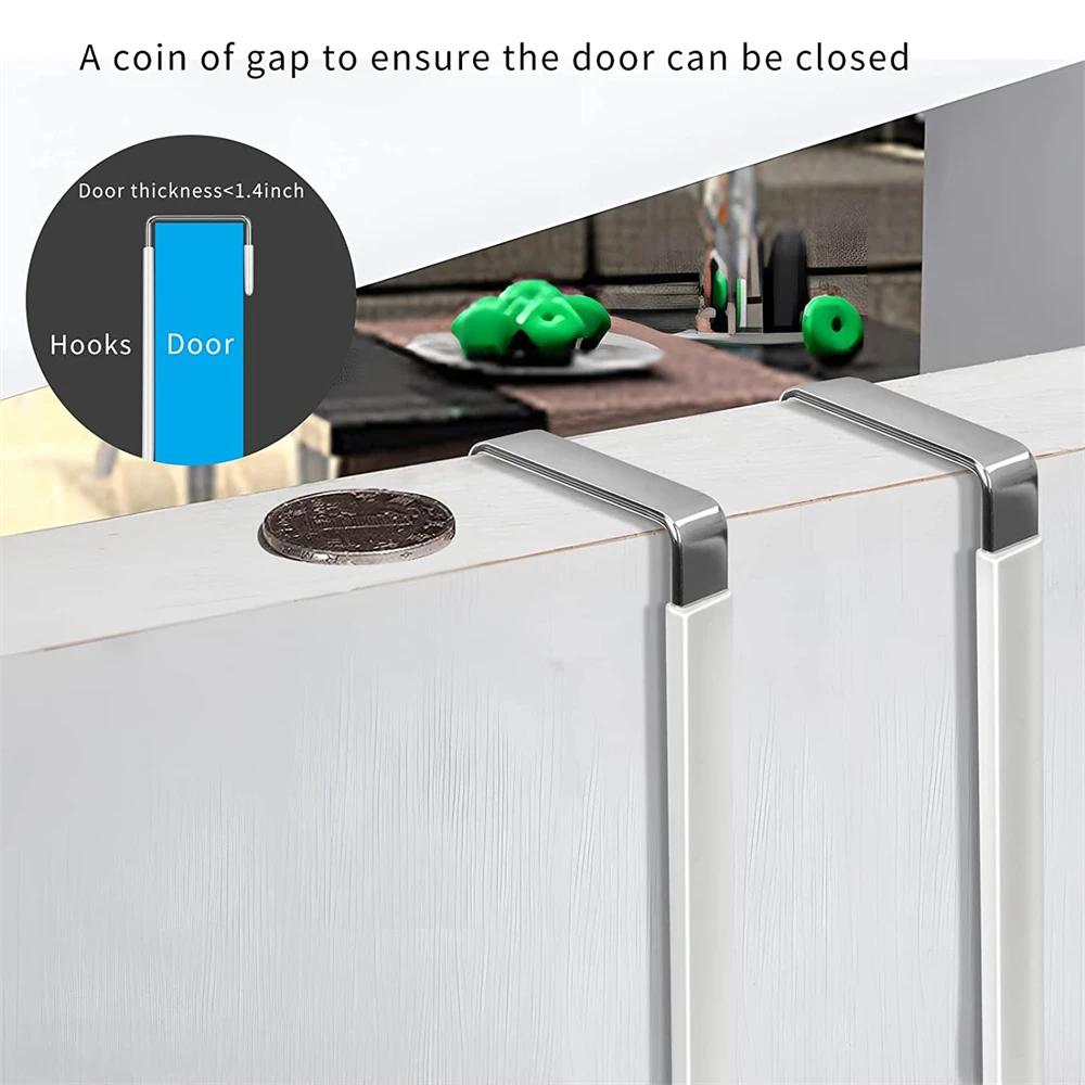 4PCS Rubbe Towel and Coats Hangers Nonstick and Non-punching Over the Door Hooks Bathroom Bedroom Kitchen Hanging Organizer Bra
