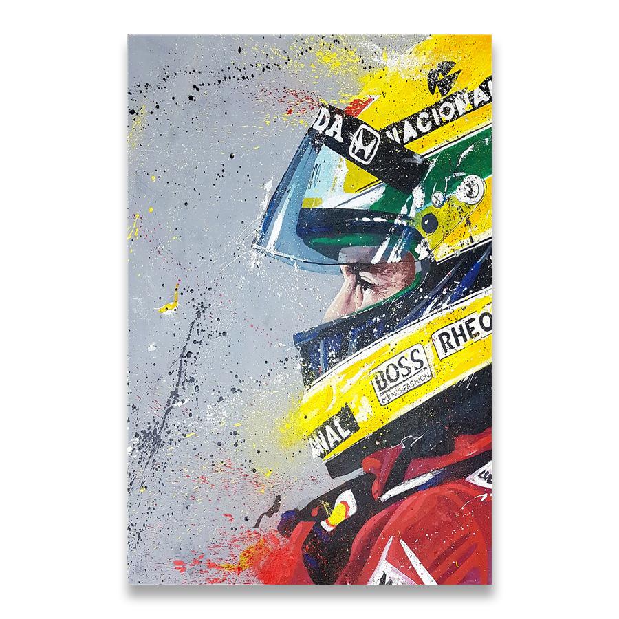 Ayrton Senna F1 Formel Legende Star Champion Rennwagen Poster Wandkunst Leinwanddrucke Vintage Malerei Für Heimzimmerdekor