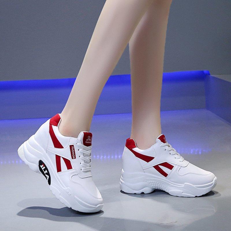 New Spring and Autumn Mesh Breathable Dad Shoes Casual Sports Shoes Platform Summer