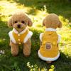 Cute Bear Embroidered Dog Vest with Fleece Lining, Denim Pet Harness Vest for Small Dogs Chihuahua Yorkie
