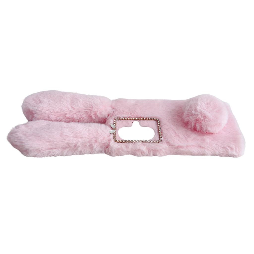 Für OnePlus Nord CE3 5G Hülle Flexible TPU Hasenohren Felliger Pompon Handyhülle