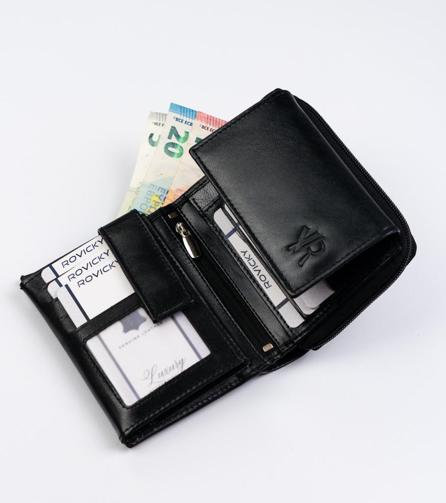 Leather Wallet 1509-GOAN-5313 Black