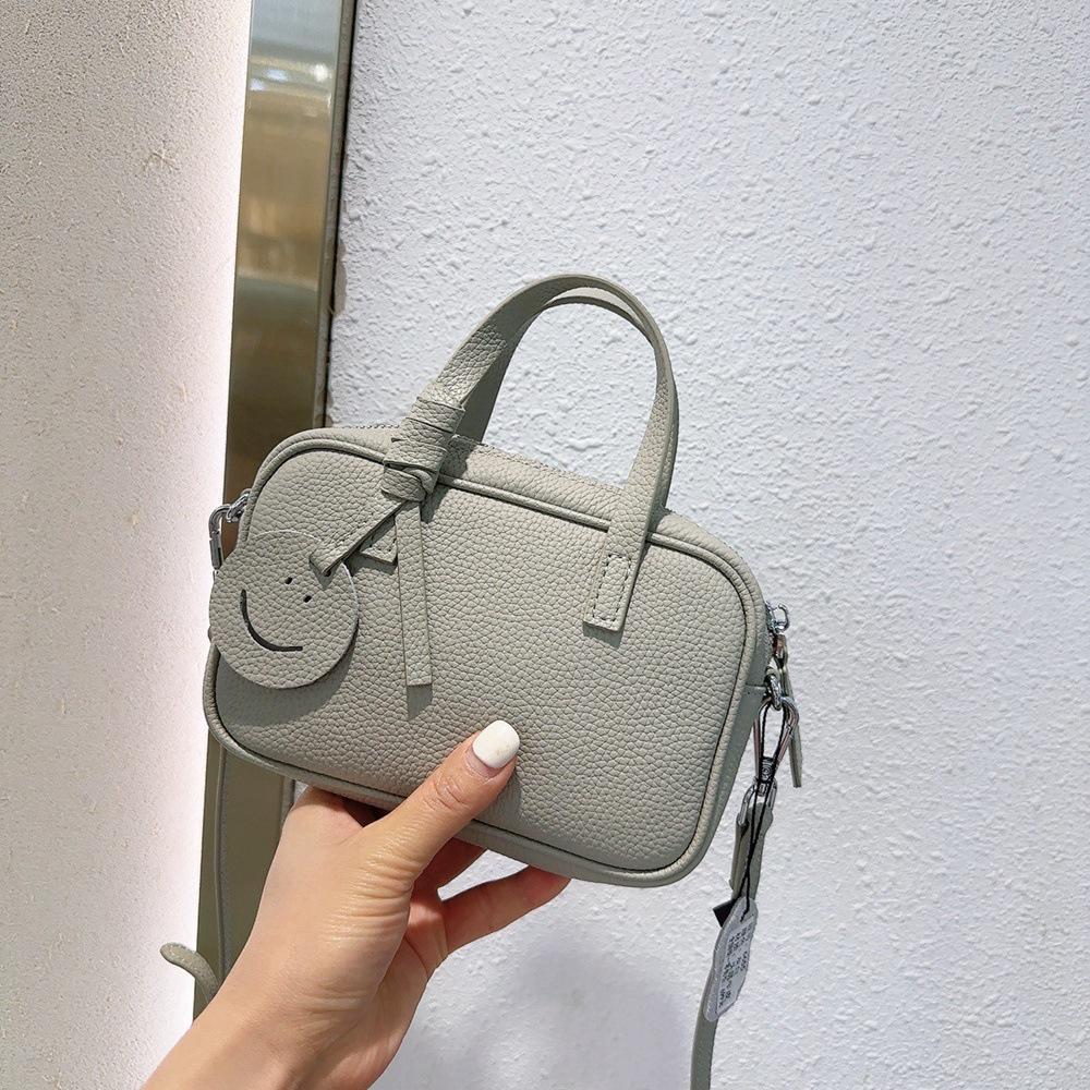 

Versatile Genuine Leather Square Crossbody Handbag - Women s Small Shoulder Bag