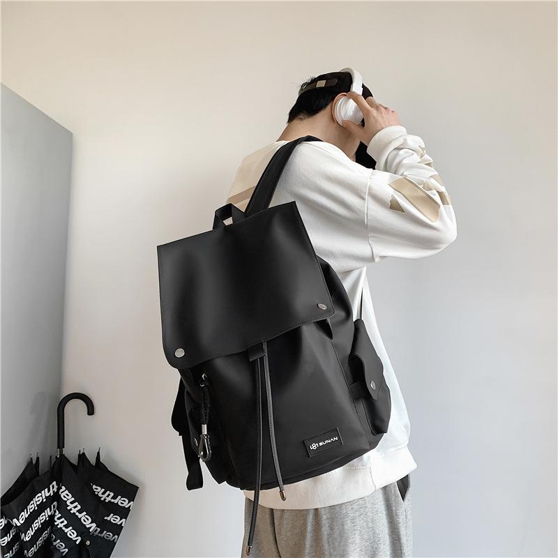 Trendy brand simple and fashionable backpack new couple large capacity junior high school student schoolbag foreign style casual backpack