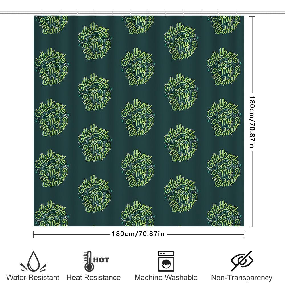 Floral Shower Curtain Botanical Pattern Bathroom Decor Waterproof Fabric Vintage Farmhouse Style Backdrop Home Textile