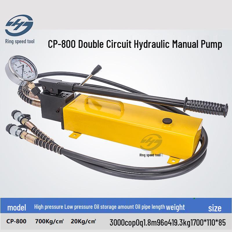 Hydraulic Manual Oil Booster Pump CP-700-2 with Pressure Gauge
