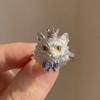 3D Katzenkopf Ring Übertriebener Katzenring Niedlicher Tierring Geschenk