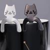 Cute Cat Coffee Spoon Stainless Steel Teaspoons Ice Cream Dessert Snack Scoops Cartoon Mini Cats Spoons Tableware Kitchen Tools