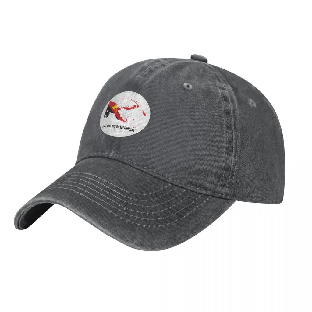 Papua New Guinea Map with Flag Baseball Cap funny hat Golf Hat Unisex Rave Christmas Hat Unisexs Hats Womens