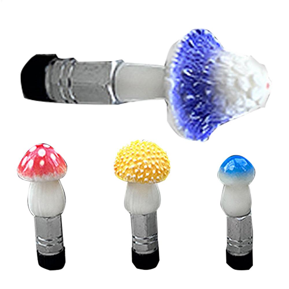 Valve Stem Caps Leak-Proof Mushroom Tire Air Cap Set 4pcs Tire Valve Cap Set with French Valve Adapter External Tire Decoration