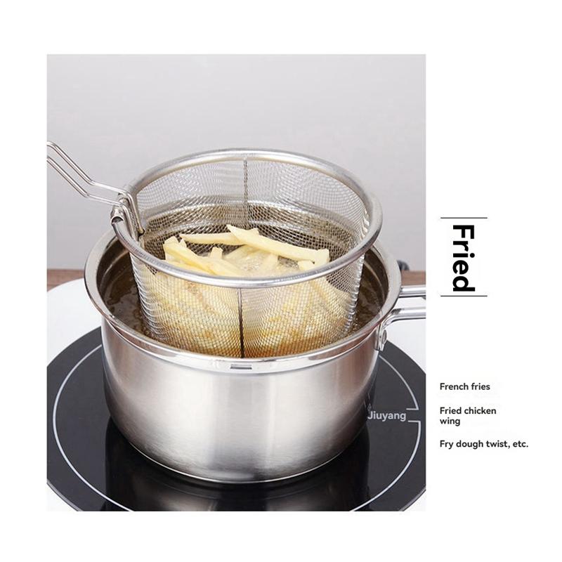 

Good-Folding Fry Basket Mesh Container 7 Inch Foldable Deep Fryer Basket With Handle For Frying And Food Presentation