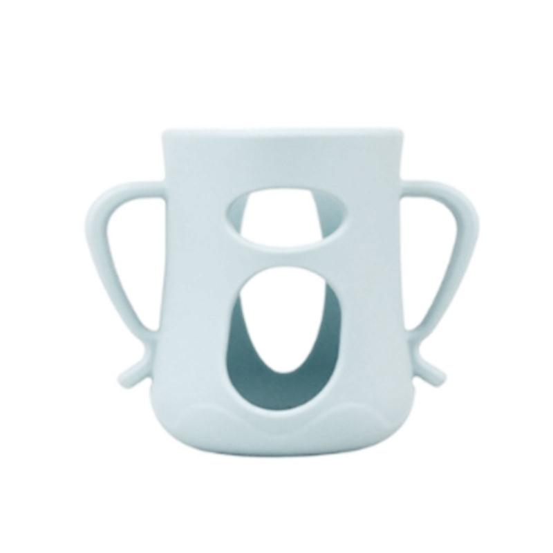 Heat Resistant Silicone Baby Bottle Sleeve With Nonslip Handle for Secure Grip and Heat Protections