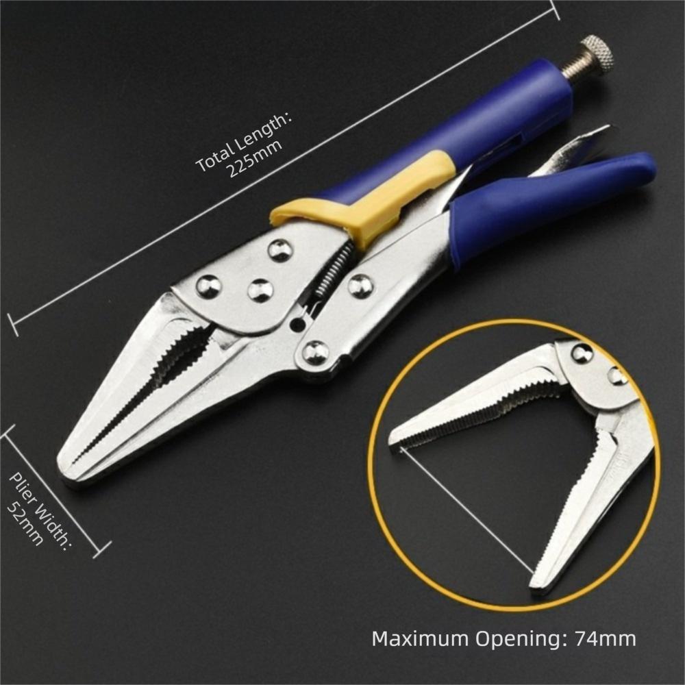 Heavy-Duty Locking Pliers Metal Round Nose Pliers Durable Clamp Pliers  Mechanical Repair