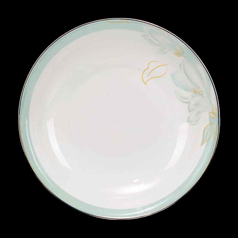 Jieyajie Ceramic 8-Inch Deep Soup Plates Set (4 Pcs)