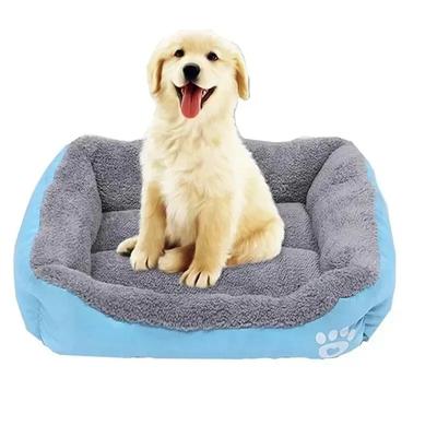 Großes Haustier-Katzen- und Hundebett, warmes, bequemes Hundehaus, weiches Nest aus PP-Baumwolle, Hundekorbmatte, wasserdichtes Katzenbett für Herbst und Winter