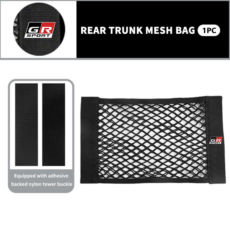 Car Styling Trunk Box Storage Bag Mesh Elastic String Net Pocket Organizer Accessories For Toyota Yaris Corolla Rav4 GR Auris