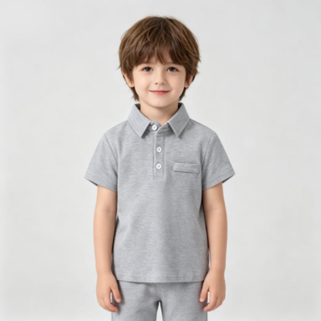 Boys' Cotton Short Sleeve T-Shirt Korean Versatile Top for Toddlers