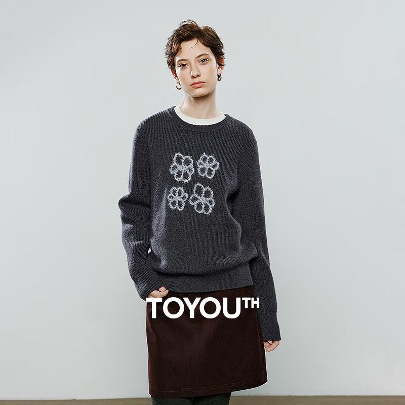 

Chuyu Women s Retro Floral Jacquard Sweater S