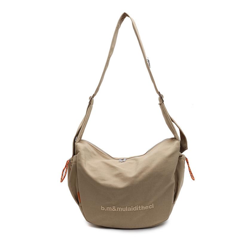 Nylon Cloth Large-Capacity Fashion Casual Bag Fashion Spring And Summer Foreign Style Solid Color Shoulder Messenger Bag Women'S Bag Tide