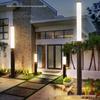 Contemporary Waterproof Outdoor Garden Light - Cylindrical Japanese Style Street Lamp