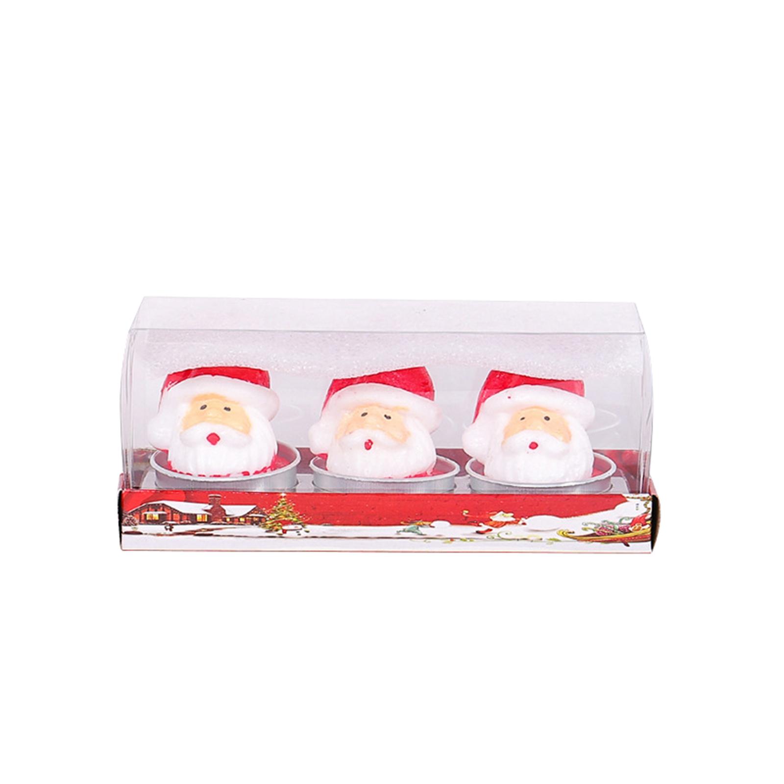 

Рождественская поделка подарок свеча раскрашенное украшение рождественский подарок Санта Клаус снеговик мультяшная модель свеча One Size