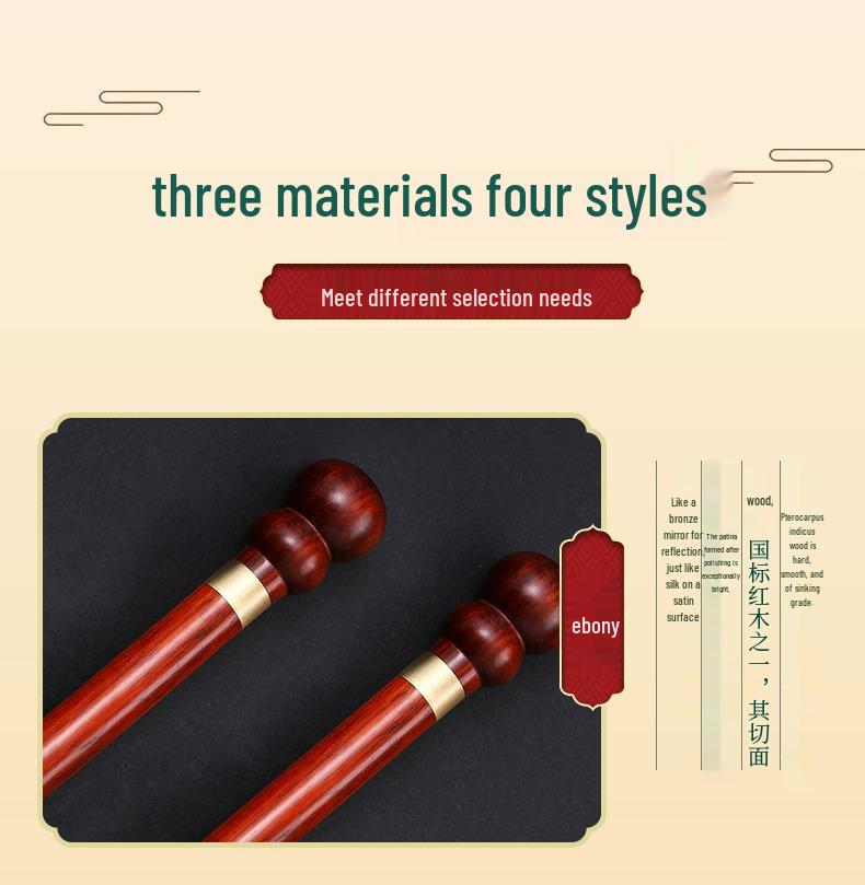 Pterocarpus Santalinus Premium Brass Shoehorn with Long Handle - Easy Lift for Pregnant Women