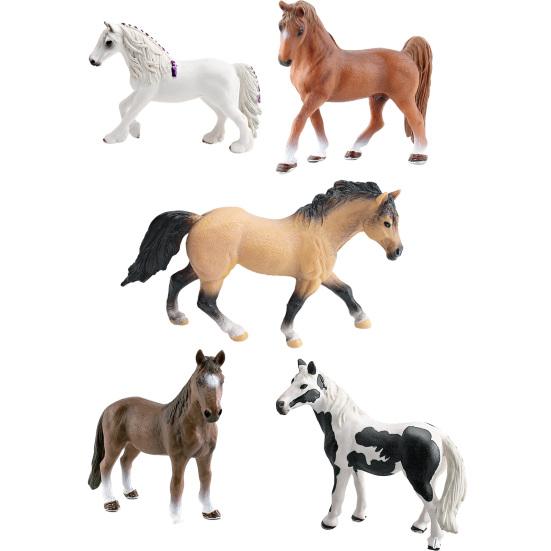 Simulation Horse Figurine Hand-Painted Stallion Mare Collectible Model Lifelike Farm Animal Educational Toy Decoration Horse Lover Gift