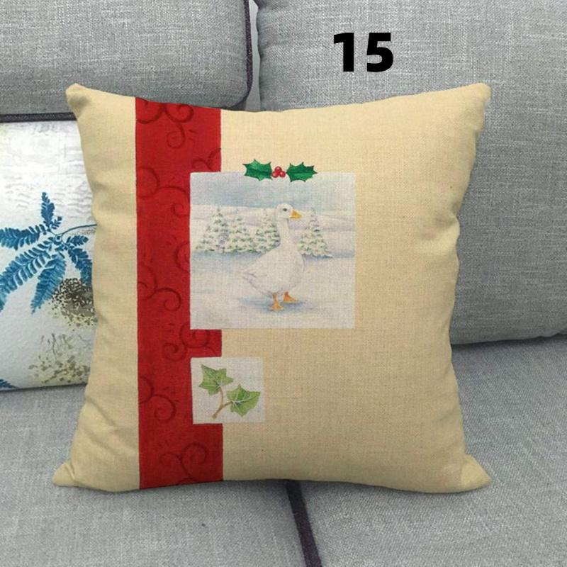 Vánoční jednoduchý dárek na večírek čtvercový povlak na polštář používaný pro domácí dekoraci pohovky na polštář (45 cm * 45 cm)