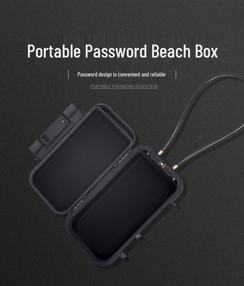 Portable Waterproof Password Storage Box for Beach and Travel