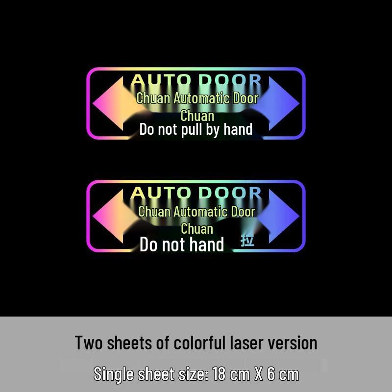 Electric Door Warning Sticker for Business Vans: Compatible with GL8, Odyssey, Elysion, VITO, Toyota Sienna