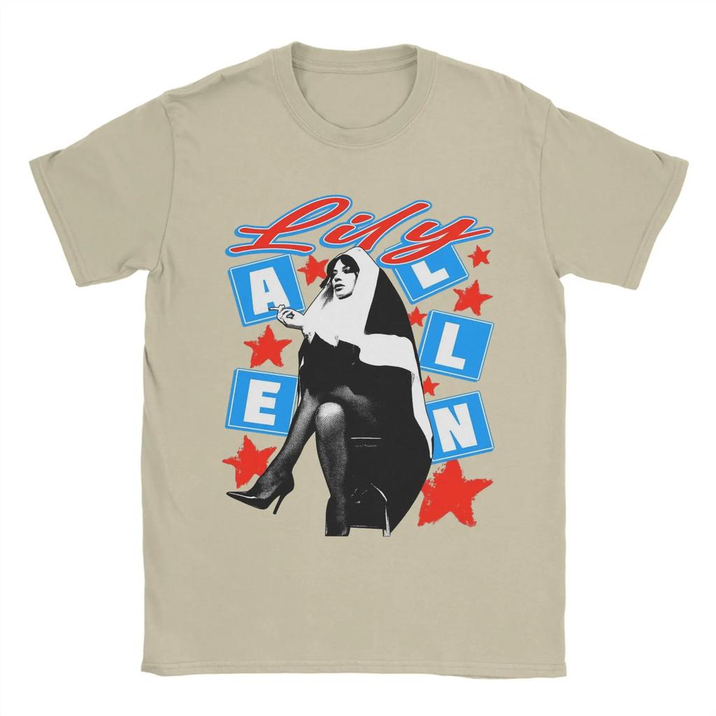 Men Women Singer Lily Allen T Shirt Pure Cotton Tops Humorous Short Sleeve Crew Neck Tee Shirt T-Shirt