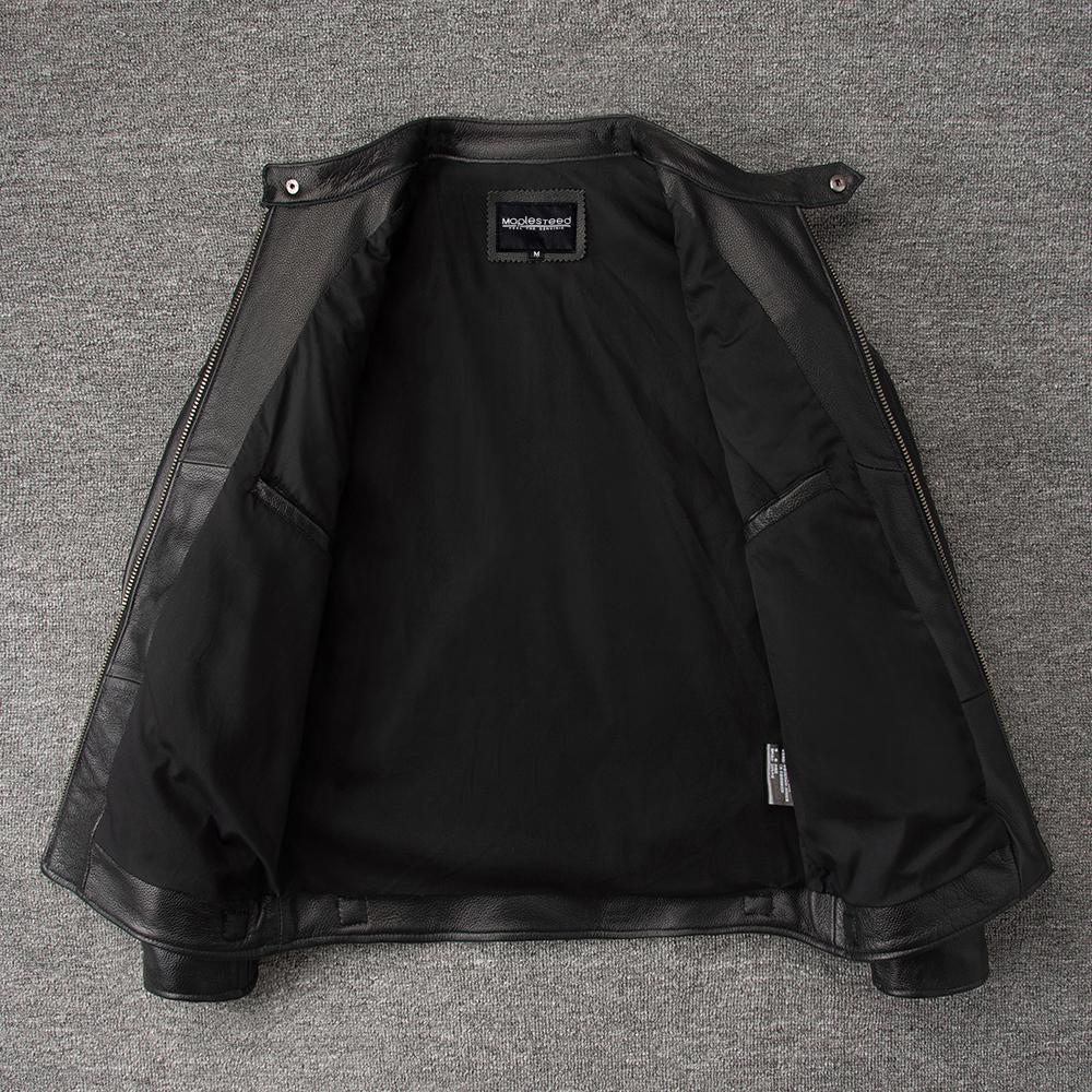 Men Leather Jacket Slim Fit Short Genuine Cow Jackets Men's Cowhide Coat Biker Style Sheepskin Clothes Spring Autumn