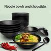 High Quality Black Plastic Noodle Bowl Spoon Catering Service Bowl Suitable For Cafeterias And Picnics Easy Maintenance