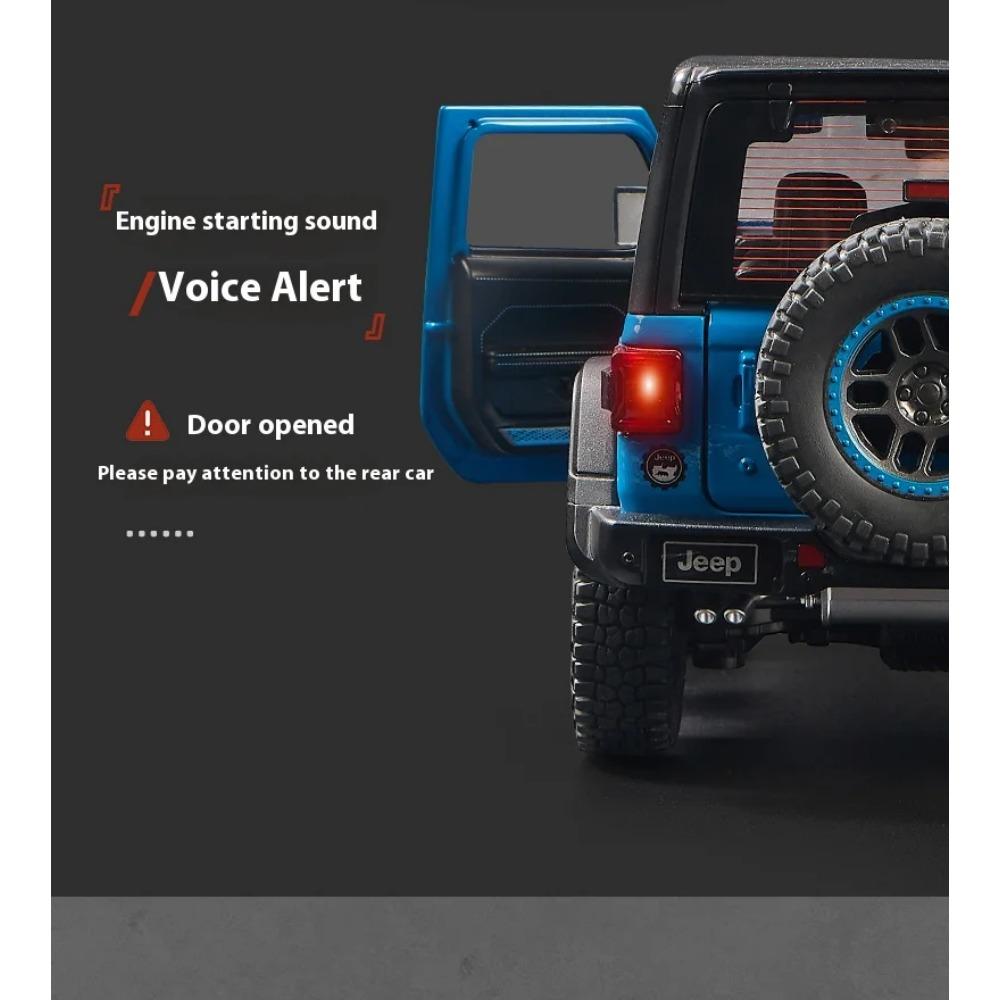 1/18 Scale Jeep Wrangler Alloy Model Car Toy with Sound and Light Effects - Perfect Gift for Kids and Collectors