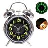 4-Inch Alarm Clock with Night Light, Metal Super-Quiet Movement, Large Bell Sound for Student Dorms