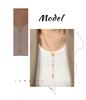 Retro British Jewelry: Oval Portrait Plate Tassel Cross Pendant on Titanium Steel Sweater Chain