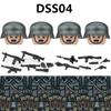 WW2 German STG44 MP40 PZB39 98K Figures Building Blocks Army Soldiers Infantry M35 Helmet Military Weapons Bricks Toys Kids