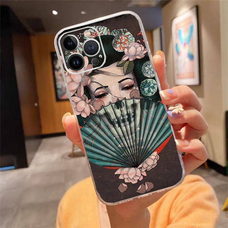 Phone Case For Iphone 17 Pro Max Air 16 15 14 13 Pro Max 15 16 Pro 15Plus Japanese Style Art Wave