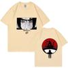2026 Japanese Naruto Printed T-shirt Uchiha Itachi Anime Sports Top Loose Short Sleeve Hip Hop Streetwear Oversized Tshirt