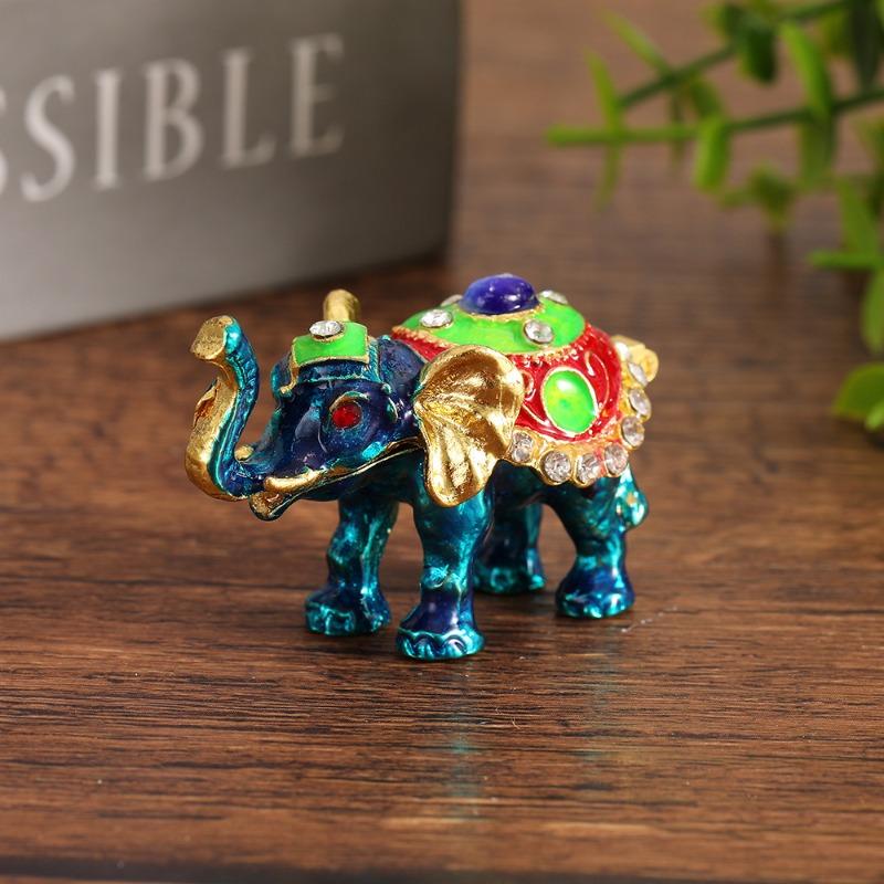 Metal Elephant Jewelry Box, Full of Diamonds Ring Box, Jewelry Box, Small Jewelry Box, Gift Display Piece